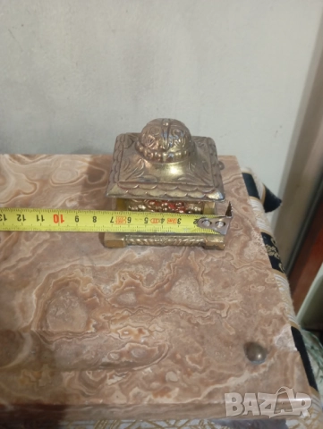 Винтидж мастилница с тампон-комплект, снимка 5 - Други ценни предмети - 38501826