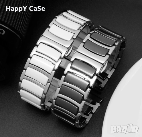 CERAMIC 2 Керамична каишка за Huawei Watch/Samsung/Apple/Garmin/Xiaomi/Amazfit, снимка 2 - Каишки за часовници - 51447494