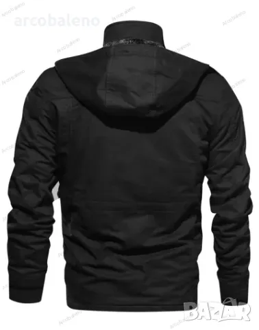 Мъжко зимно яке със средна дължина и качулка, 3цвята , снимка 9 - Якета - 47325231