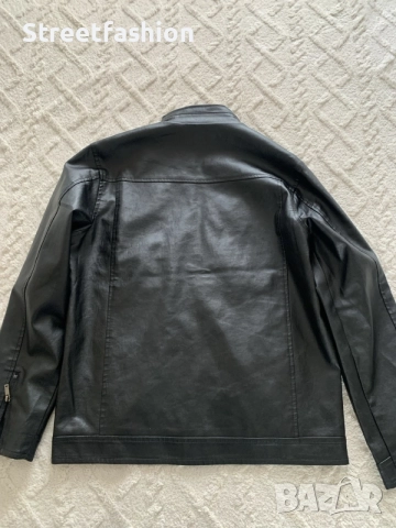 Мъжко кожено яке XL, снимка 4 - Якета - 56224059