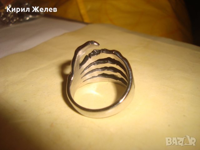 ХЕВИМЕТЪЛСКИ СТОМАНЕН НЕРЪЖДАЕМ ПРЪСТЕН НЕО-ГОТИКА СТИЛ 25016, снимка 2 - Пръстени - 34484593