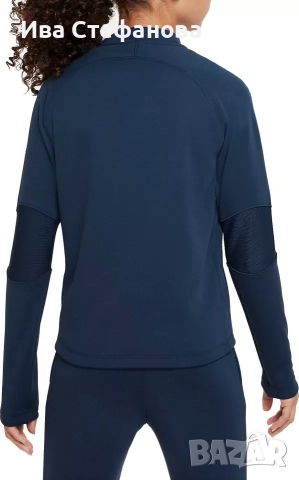 NIKE nike дамско THERMA-FIT WINTER WARRIOR ACADEMY DRILL TOP – BLACK/BLACK/TOTAL ORANGE, снимка 2 - Спортни екипи - 52553167