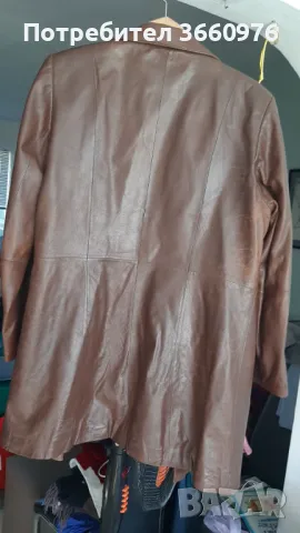 Продавам дамско манто от естествена кожа в светлокафяв топъл цвят. Много мека, фина кожа. Подходящо , снимка 5 - Палта, манта - 48790869