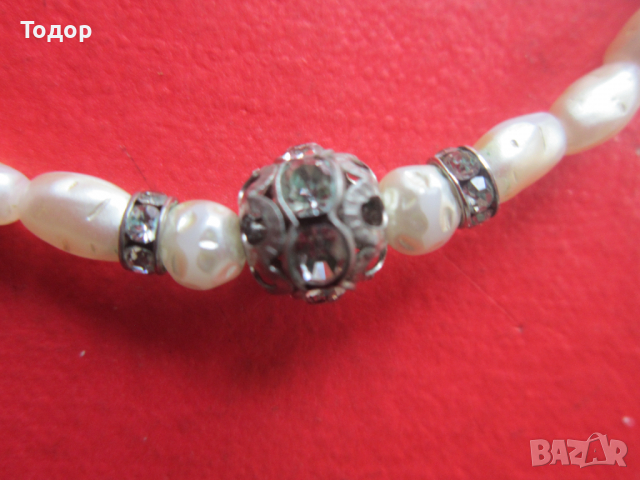 Страхотно колие гердан с перли и камъни , снимка 2 - Колиета, медальони, синджири - 36196869
