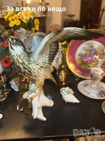 Karl Ens Germany - “ Соколите” уникална красота на семейство птици с височина 35 см Код P1929, снимка 4 - Декорация за дома - 53389087