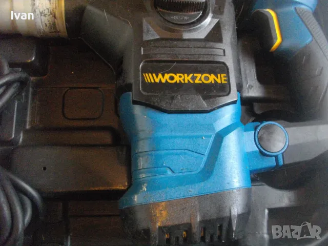 WORKZONE 2018г. 1500W 5J ЕЛЕКТРИЧЕСКИ ПЕРФОРАТОР КЪРТАЧ 4 ПОЗИЦИОНЕН ОТЛИЧЕН В КУФАР, снимка 9 - Перфоратори - 48268746