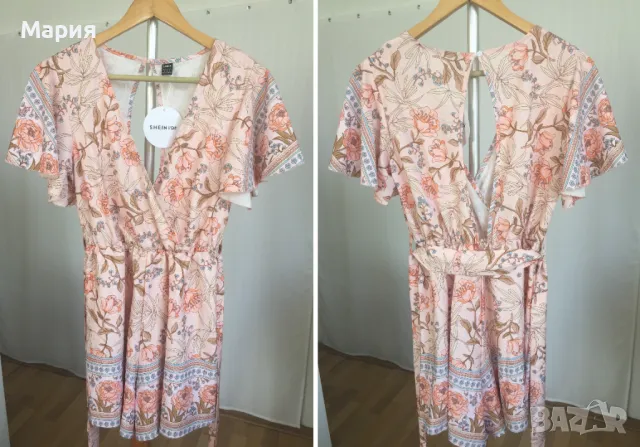 SHEIN С размер Нов Дамски Гащеризон Розор на Нежни Цветя Шейн , снимка 14 - Гащеризони - 47317241