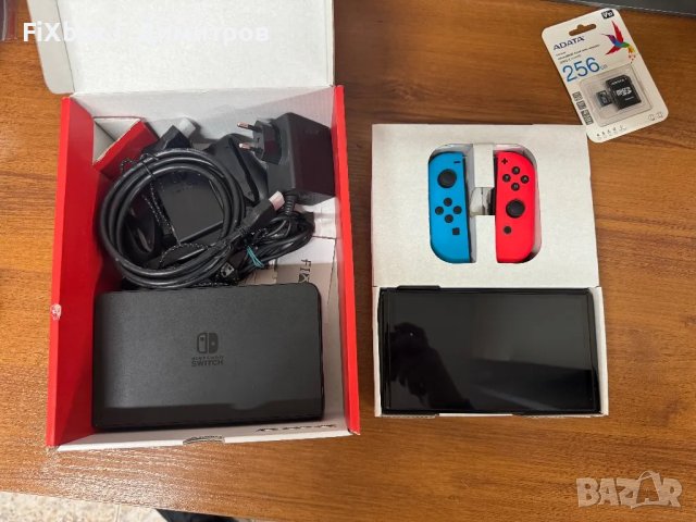 Хакнат Nintendo Switch Oled с 256gb карта и много игри Kefir Atmosphere, снимка 7 - Nintendo конзоли - 48315553
