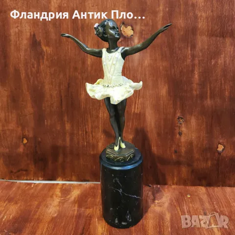 Бронзова скулптура на балерина по модел на Preiss, снимка 2 - Статуетки - 49648702