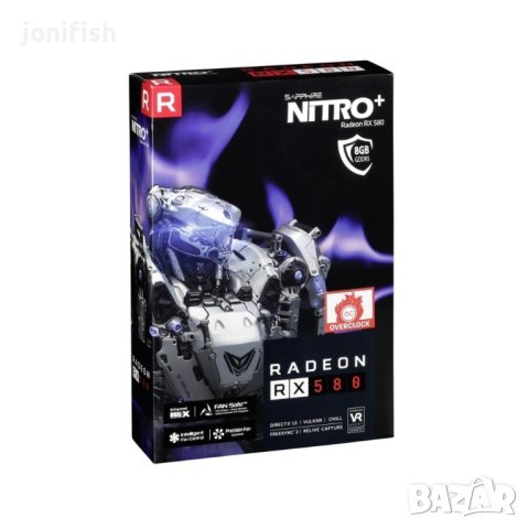 Видеокарта SAPPHIRE NITRO+ RX 580 8GB, снимка 4 - Видеокарти - 41430005