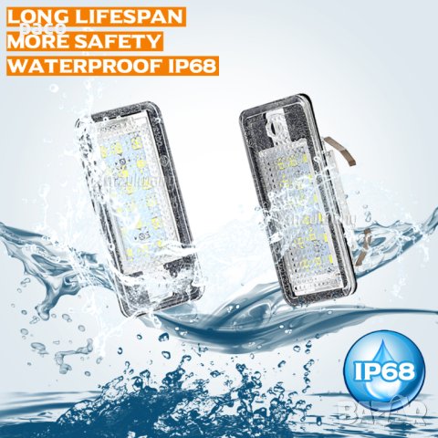 LED диодни плафони за заден регистрационен номер за Ауди, снимка 2 - Части - 41040152