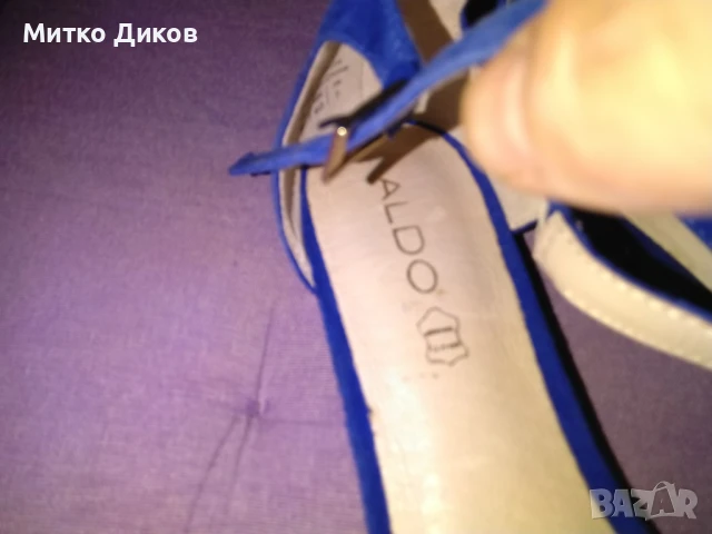 Дамски обувки естествена кожа велур нови маркови на Алдо №40 стелка 255мм, снимка 4 - Дамски ежедневни обувки - 51422674