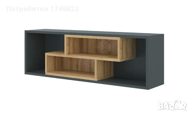 Модулна система " ВИВА" за дневна антрацит/дъб вотан, снимка 8 - Секции и витрини - 42373742