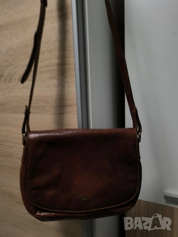 нова малка естествена кожа чанта на английския бранд mulberry итал чанта the bridge, снимка 7 - Чанти - 47082135