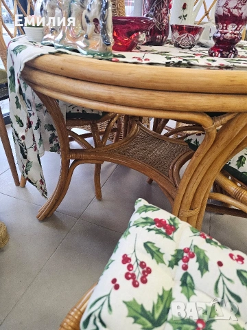 ратанов комплект, снимка 2 - Градински мебели, декорация  - 53206778