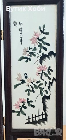 RARE ! Винтидж китайски параван , снимка 3 - Антикварни и старинни предмети - 40806762