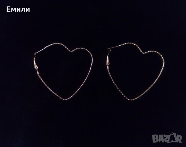 Комплект обеци със сърца, кристали, панделки и пискюли, снимка 6 - Обеци - 34478025