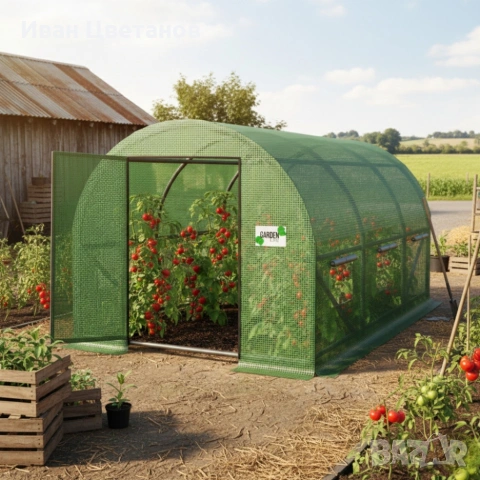 Градинска оражнерия с врата на панти - здрава и стабилна конструкция 3 х 2 х 2м