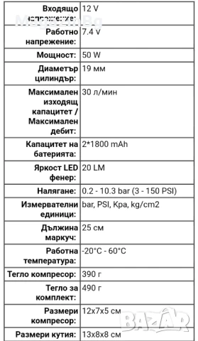 Многофункционален електрически компресор с дигитален дисплей, помпа , снимка 4 - Компресори - 51266951