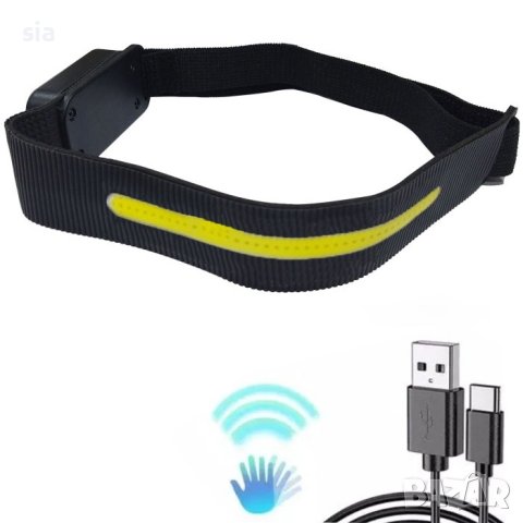 Челник със сензор, COB LED, USB, лента, снимка 4 - Аксесоари и консумативи - 41840415