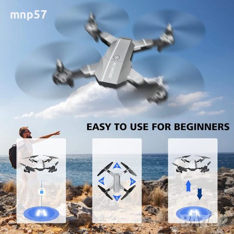 Мини дрон с двойна камера 1080Р, снимка 12 - Дронове и аксесоари - 42506548