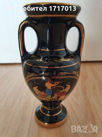 Гръцка ваза ръчна изработка, 24к злато
