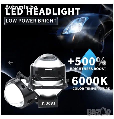 Bi LED лупи за вграждане 3 инча,120W 8000lm,12V ,2бр, снимка 3 - Аксесоари и консумативи - 49662185