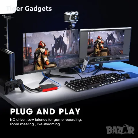 BR140 HDMI Capture Card – USB 3.0, 1080p 60FPS, HDMI Passthrough, снимка 8 - Кабели и адаптери - 56021497