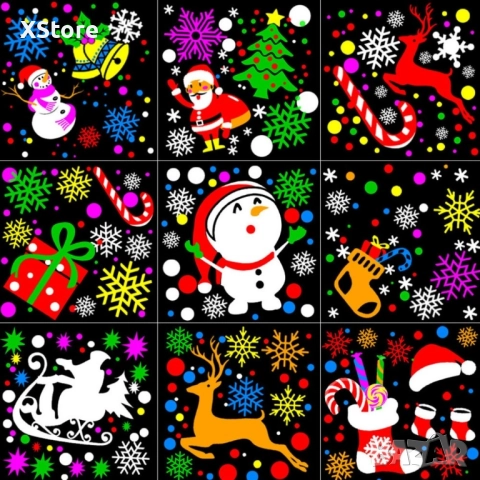 Коледна LED прожекционна лампа XL-725 Коледни Мотиви/1 режим на светене/ мощност: 4W, снимка 9 - Прожектори - 52081402