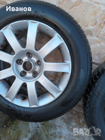 Продавам 4бр. алуминиеви джанти от Toyota Avensis 2001 година заедно с 2 бр. гуми., снимка 15 - Гуми и джанти - 51578493