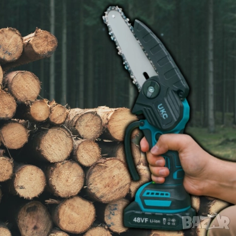 Акумулаторна резачка за клони UKC 48V КОМПЛЕКТ + 2 вериги, снимка 5 - Други инструменти - 52242803