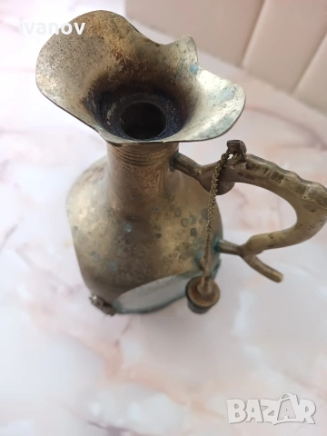 Стъклена бутилка с бронзов обков, снимка 7 - Антикварни и старинни предмети - 53758114