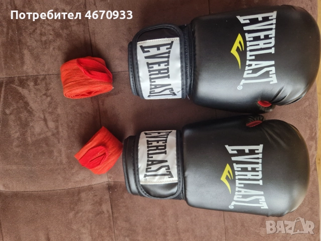 Боксови ръкавици Everlast размер 140OZ/33, неизползвани, снимка 6 - Бокс - 52678938