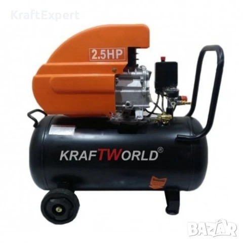 Компресор за въздух 25л. KraftWorld, снимка 3 - Компресори - 50576837