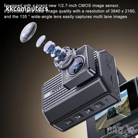 Авторегистратор Yesido KM15 с предна и задна камера / Черен / Баркод : 5960076, снимка 4 - Резервни части за телефони - 47604337