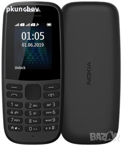 Мобилен телефон Nokia 105 модел TA-1174 Dual SIM BLACK, снимка 2 - Nokia - 44471323