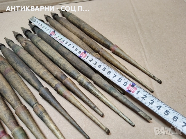 Комплект Стари Ръчно Изработени Дървени Вретена За Прежда / 15 Броя. / НОМЕР 1599., снимка 5 - Антикварни и старинни предмети - 53670140