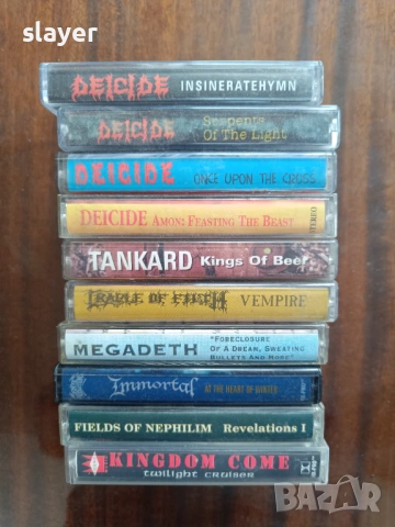 Лот аудио касети Deicide,Tankard,Megadeth,