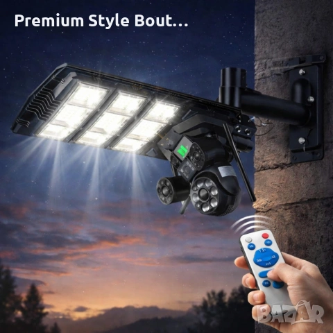 Улична соларна лампа и Smart камера за видеонаблюдение 2 в 1, снимка 4 - Друга електроника - 53806602