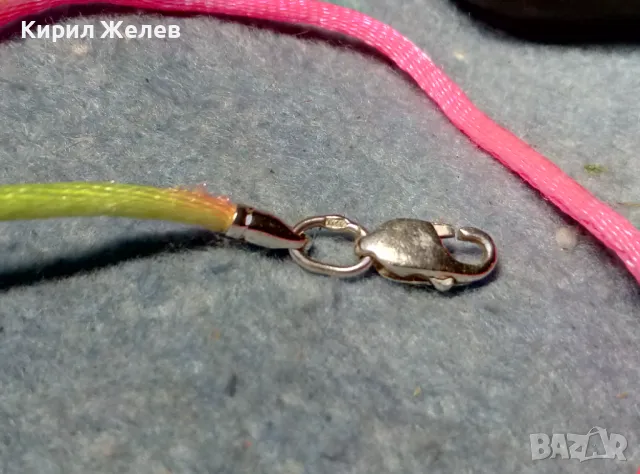 АРТИСТИЧЕН ЧОКЪР МАРКОВО СРЕБРО ВИСОКА ПРОБА с ПЕЧАТ XKE6  и ТЕКСТИЛ АРТ КОЛИЕ 49572, снимка 4 - Колиета, медальони, синджири - 49144249