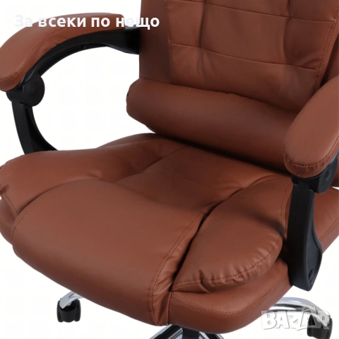 Ергономичен офис стол с лумбална опора от еко кожа, снимка 6 - Столове - 53155270