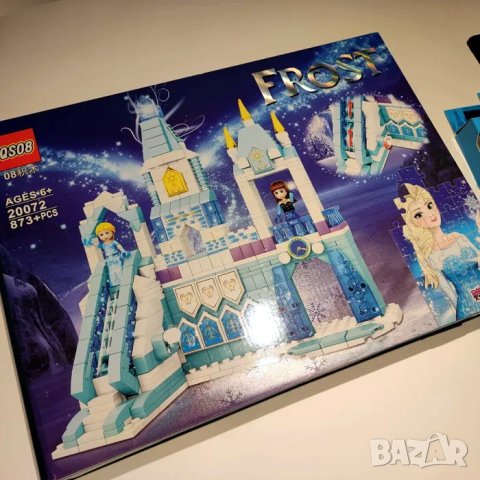 Образователна игра конструктор тип лего + пъзел Frost/Frozen, 873 части. , снимка 2 - Образователни игри - 44294878