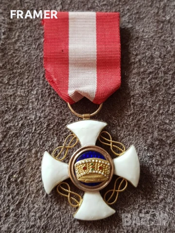 Златен 18К Италиански Орден на Короната Виктор Емануил III 1900 1946 злато