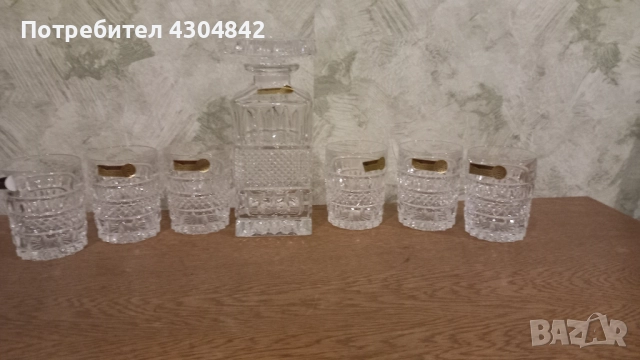 Кристален сервиз за уиски Bohemia