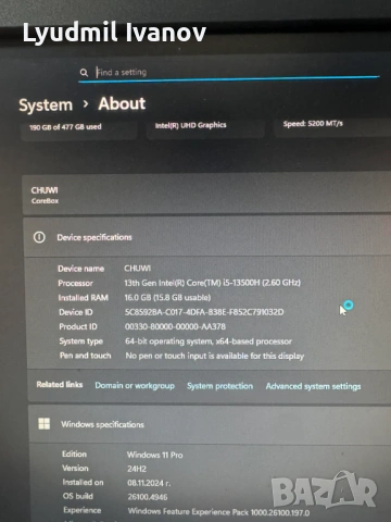 Мини компютър CHUWI CoreBox 5th 16GB LPDDR5 512GB SSD Core i5-12450H, снимка 3 - Геймърски - 53333004