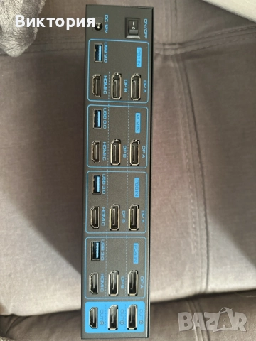 VPFET VP-SW345 KVM Switch 4x3 | HDMI 2.1 + DisplayPort 1.4 | Чисто нов, снимка 3 - Суичове - 56258632