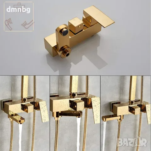 Душ система със смесител в златно 811-C, снимка 5 - Душове - 47503897