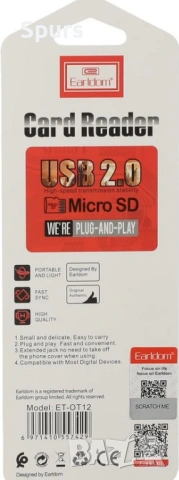 USB Card Reader Micro SD / TF – Четец за карти памет USB 2.0, снимка 3 - Друга електроника - 53757027