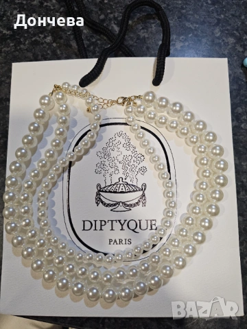 Красиво перлено колие, снимка 3 - Колиета, медальони, синджири - 53809432