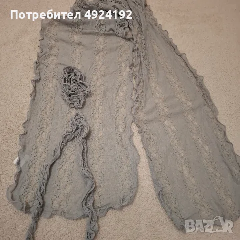 Луксозен шал Гълъбов цвят